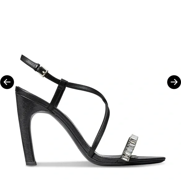 Tory Burch Crystal-Embellished Black High Heel Sandals | Size 7 | NWT + Dust Bag - Picture 9 of 10